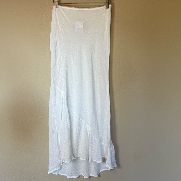 Free People Sweet On You Bias Half Slip Maxi Skirt Clean Ivory NWT Size Medium - Picture 2 of 7